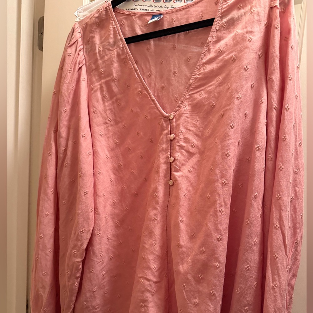 Old Navy Pink Top with Embroidery